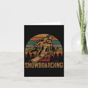 Retro Snowboarden Sunset Snowboard Winter Snowboar Karte