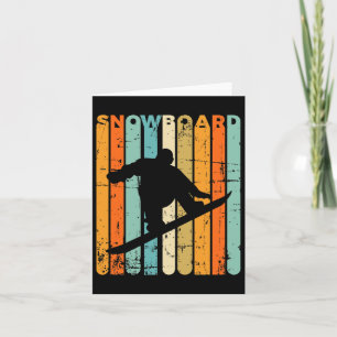 Retro Snowboarden Vintages Snowboarder-Geschenkang Karte