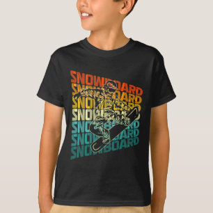 Retro Snowboarden Wintersport Vintag Design Sn T-Shirt