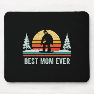 Retro Snowboarder Beste Mama je Snowboarder Mama Mousepad