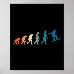 Retro Snowboarder Motiv für Snowboarder Poster