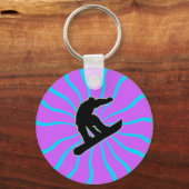 RETRO SNOWBOARDER SCHLÜSSELANHÄNGER (Vorderseite)