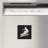 Retro Snowboarder Silhouette Snowboarder Magnet (In Situ (Geschirrspüler))