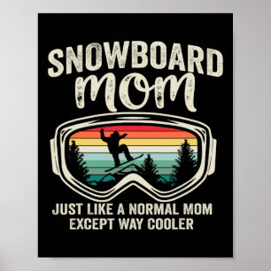 Retro-Snowboarder Snowboard-Mama Vintage-Snowboard Poster