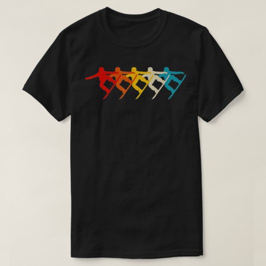 Retro Snowboarder Snowboarden (1) T-Shirt (Design vorne)