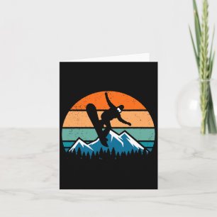 Retro Snowboarder Snowboarder Männer Frauen Kinder Karte