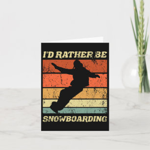 Retro Snowboarder Winter Boarding ich wäre eher sn Karte