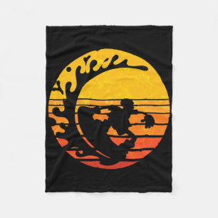 Retro Snowboarder Winter Sport Snowboarder Snowbo Fleecedecke