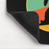 Retro Snowboarding Design Vintag Snowboarder 70er Mousepad (Ecke)
