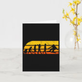 Retro Snowboarding Evolution Vintag Karte (Gelbe Blume)