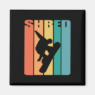 Retro Snowboarding Trick 70er Vintag Freestyle Sno Magnet