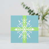 Retro Snowflake Einladungen (Stehend Vorderseite)