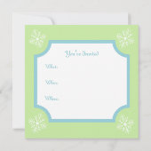 Retro Snowflake Einladungen (Rückseite)