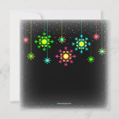 Retro Snowflake Feierlichkeit Einladung (Rückseite)