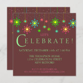 Retro Snowflake Feierlichkeit Einladung (Vorne/Hinten)