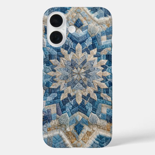 Retro Snowflake Kaleidoscope Quilt Case-Mate iPhone Hülle (Rückseite)