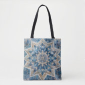 Retro Snowflake Kaleidoscope Quilt Tasche (Vorderseite)