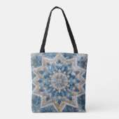 Retro Snowflake Kaleidoscope Quilt Tasche (Rückseite)