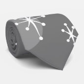 RETRO SNOWFLAKE POLKA DOTS CHRISTMAS URLAUB KRAWATTE (Gerollt)