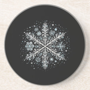 Retro Snowflake Tshirts für Frauen Getränkeuntersetzer