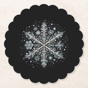 Retro Snowflake Tshirts für Frauen Untersetzer
