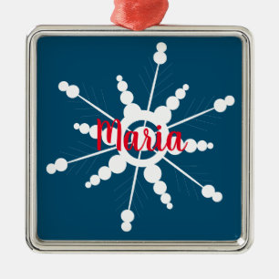 Retro Snowflake Vector Design Weihnachten Ornament Aus Metall