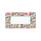 Retro Snowflake Weihnachts-Mailing oder Geschenk Adressaufkleber (Vorne)