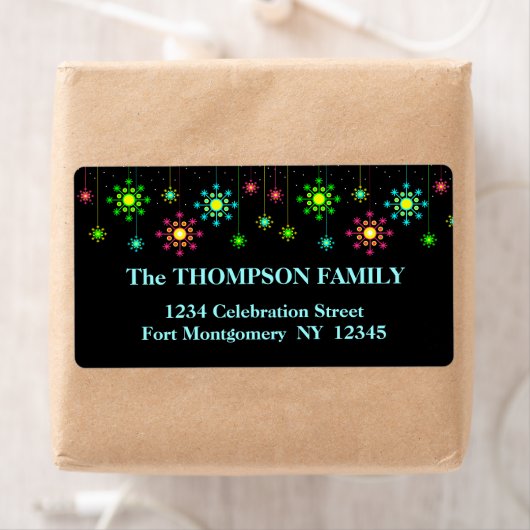 Retro Snowflake Weihnachtsanschrift (Insitu)