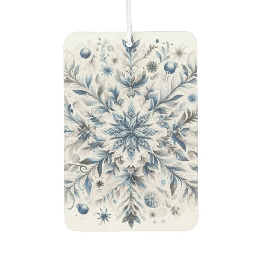 Retro Snowflake Wintermuster Autolufterfrischer (Vorderseite)