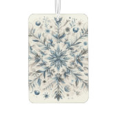 Retro Snowflake Wintermuster Autolufterfrischer (Rückseite)