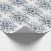 Retro Snowflake Wintermuster Geschenkpapier (Ecke)