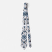 Retro Snowflake Wintermuster Krawatte (Vorderseite)