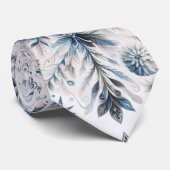 Retro Snowflake Wintermuster Krawatte (Gerollt)