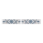 Retro Snowflake Wintermuster Satinband (Vorderseite)