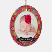 Retro Snowflakes Baby's 1. Weihnachtsschmuck (Rechts)