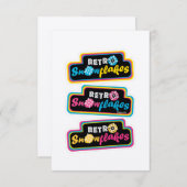 Retro Snowflakes CMYK Stickers (Vorne/Hinten)