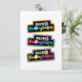 Retro Snowflakes CMYK Stickers (Stehend Vorderseite)