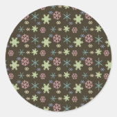 Retro Snowflakes Sticker (Vorderseite)