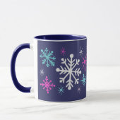 Retro Snowflakes Tasse (Links)