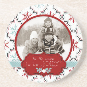 Retro Snowflakes Untersetzer