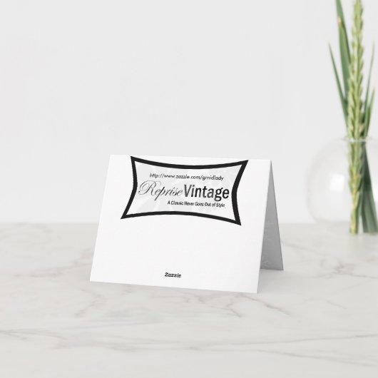 Retro Snowman Feiertagskarte (Rückseite)