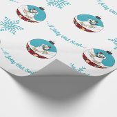 Retro - Snowman Geschenkpapier (Ecke)
