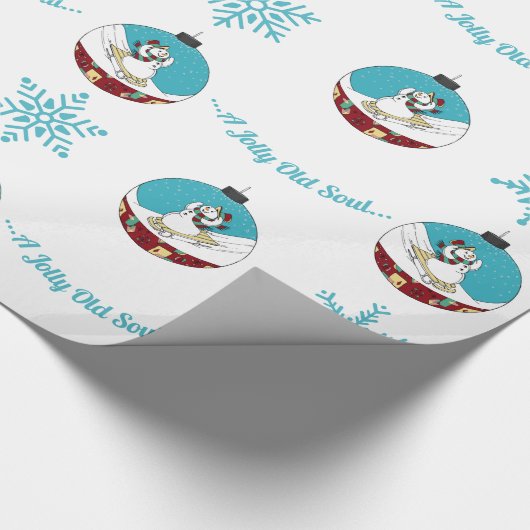 Retro - Snowman Geschenkpapier (Ecke)