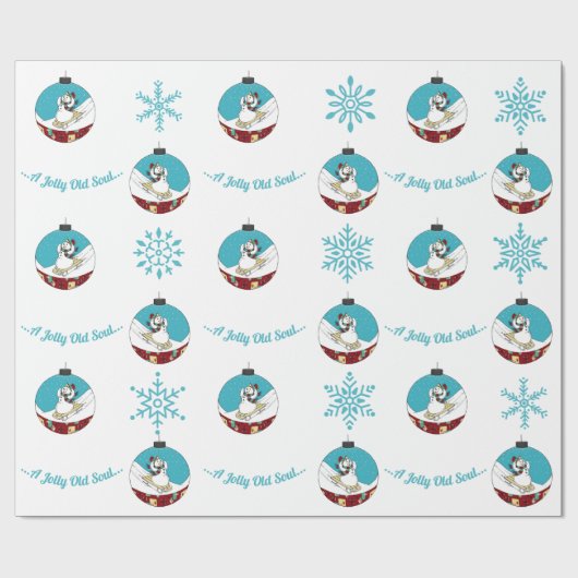 Retro - Snowman Geschenkpapier (Flach)