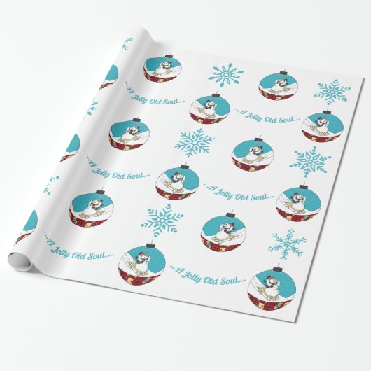 Retro - Snowman Geschenkpapier (Ungerollt)