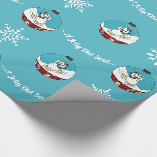 Retro - Snowman Geschenkpapier (Ecke)