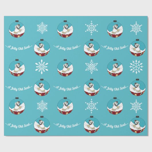 Retro - Snowman Geschenkpapier (Flach)