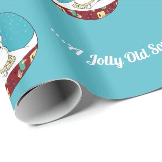 Retro - Snowman Geschenkpapier (Rolleneckpunkt)