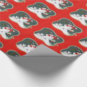 Retro Snowman Geschenkpapier (Ecke)