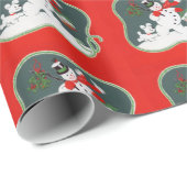 Retro Snowman Geschenkpapier (Rolleneckpunkt)